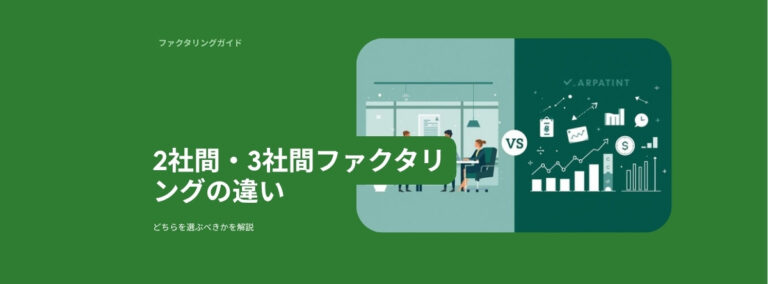 2社間・3社間ファクタリングの違いとは？どちらを選ぶべきか